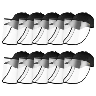 10X Outdoor Protection Hat Anti-Fog Pollution Dust Protective Cap Full Face HD Shield Cover Adult Black