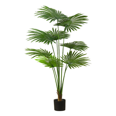 SOGA 150cm Artificial Natural Green Fan Palm Tree Fake Tropical Indoor Plant Home Office Decor
