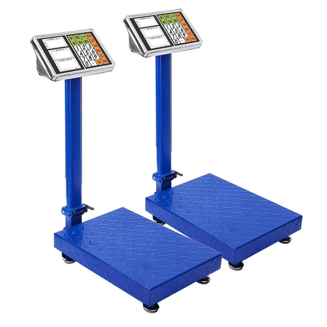 SOGA 2X  300kg Electronic Digital Platform Scale Computing Shop Postal Weight Blue