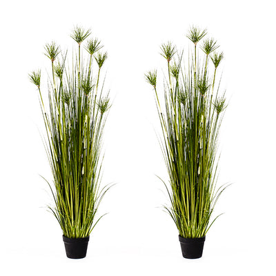 SOGA 2X 150cm Green Artificial Indoor Potted Papyrus Plant Tree Fake Simulation Decorative