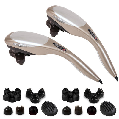 SOGA 2X Hand Held Full Body Massager with 6 attachments Back Pain Therapy