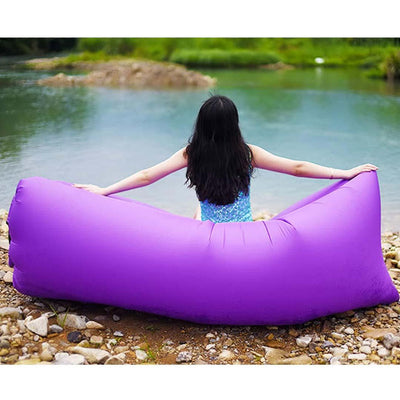 Fast Inflatable Sleeping Bag Lazy Air Sofa Purple