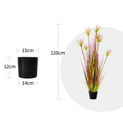SOGA 2X 120cm Green Artificial Indoor Potted Papyrus Plant Tree Fake Simulation Decorative