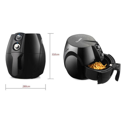 2.5L Black Air Fryer Low Fat Oil Less Healthy Fast Easy Deep Cooker Kitchen