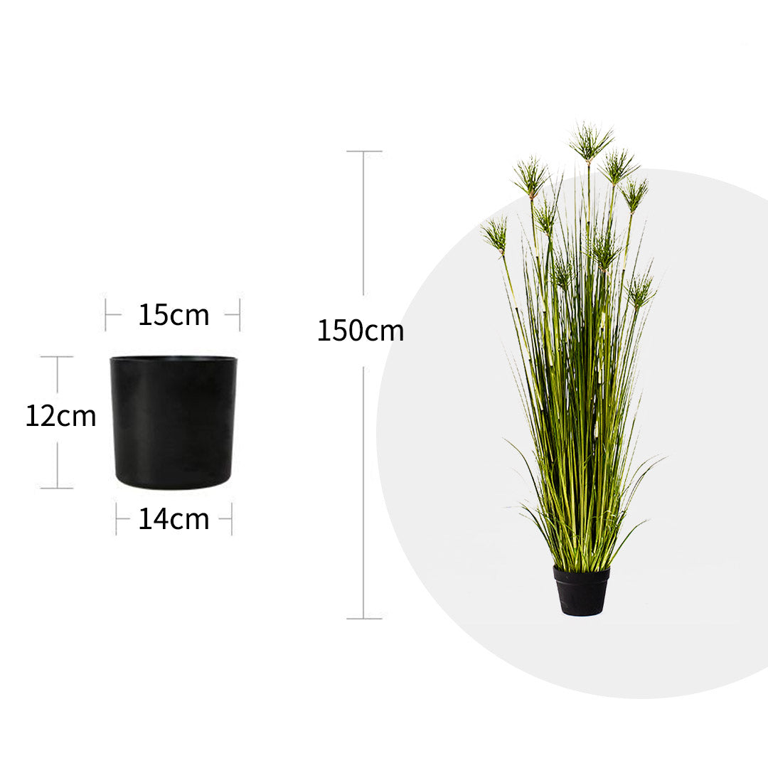 SOGA 2X 150cm Green Artificial Indoor Potted Papyrus Plant Tree Fake Simulation Decorative
