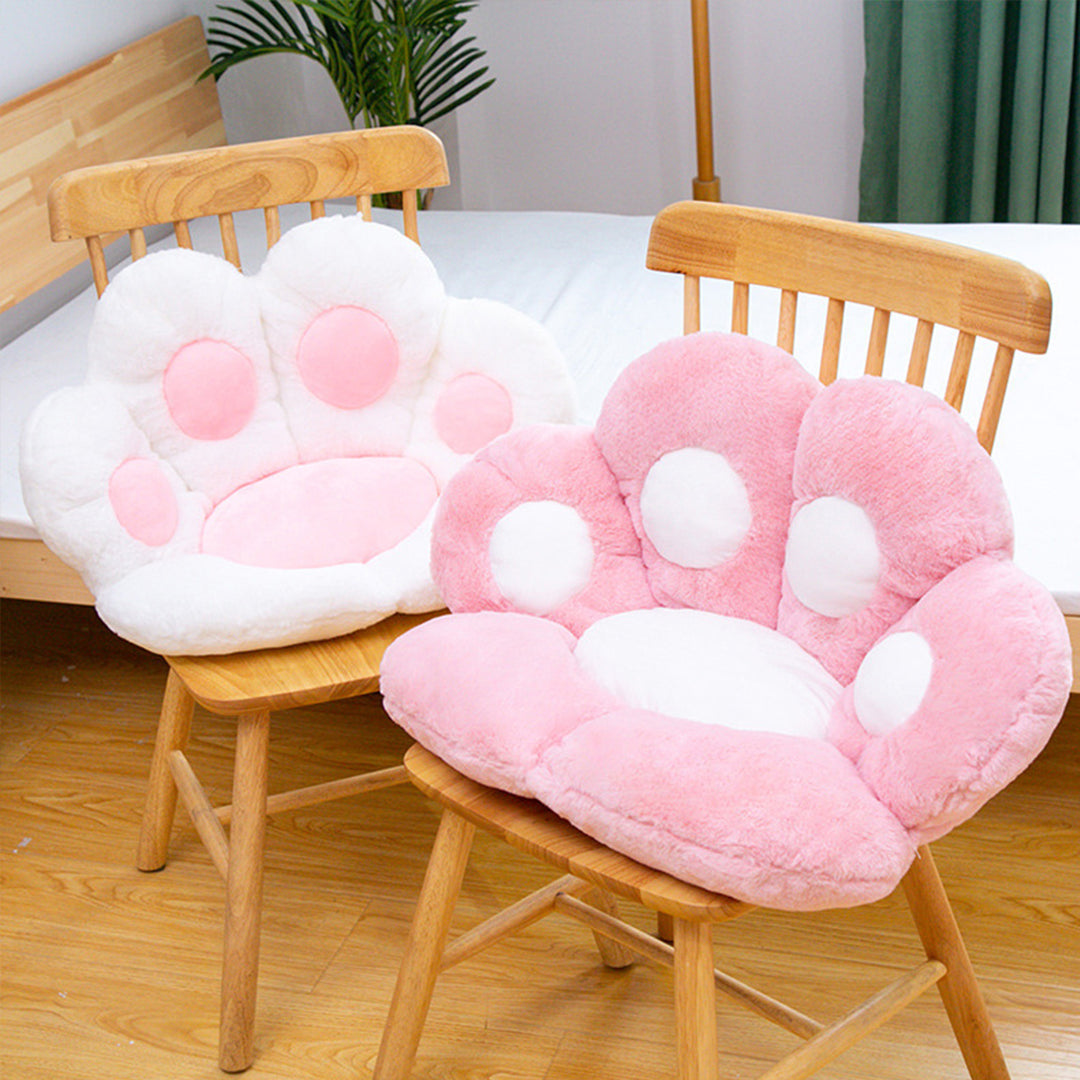 SOGA 2X Pink Paw Shape Cushion Warm Lazy Sofa Decorative Pillow Backseat Plush Mat Home Decor