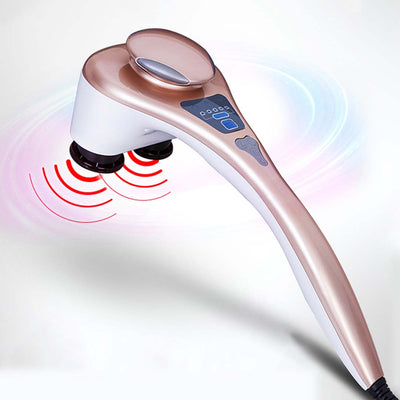 SOGA 2X Portable Handheld Massager Soothing Heat Stimulate Blood Flow Shoulder 4 Heads