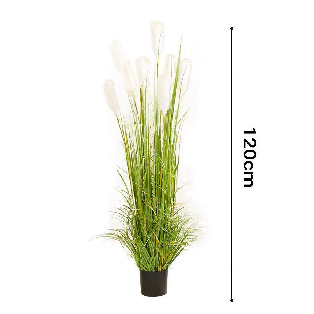 SOGA 120cm Green Artificial Indoor Potted Reed Grass Tree Fake Plant Simulation Decorative