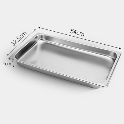 SOGA 4X Gastronorm GN Pan Full Size 1/1 GN Pan 4cm Deep Stainless Steel Tray