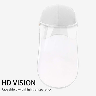 Outdoor Protection Hat Anti-Fog Pollution Dust Protective Cap Full Face HD Shield Cover Adult White