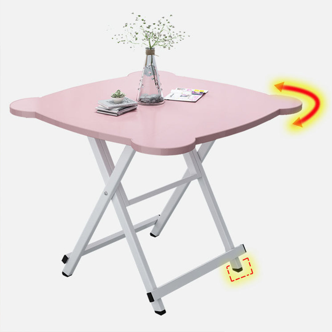 SOGA 2X Pink Minimalist Cat Ear Folding Table Indoor Outdoor Portable Stall Desk Home Decor