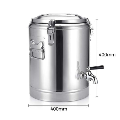 SOGA 35L Stainless Steel Insulated Stock Pot Dispenser Hot & Cold Beverage Container With Tap
