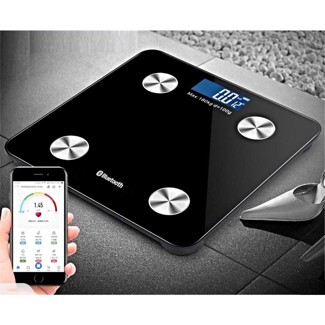 SOGA 2X Wireless Bluetooth Digital Body Fat Scale Bathroom Health Analyser Weight White/Pink