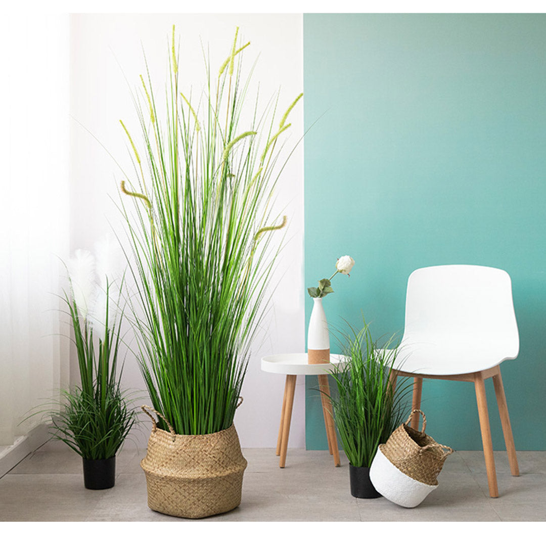 SOGA 120cm Green Artificial Indoor Potted Reed Grass Tree Fake Plant Simulation Decorative