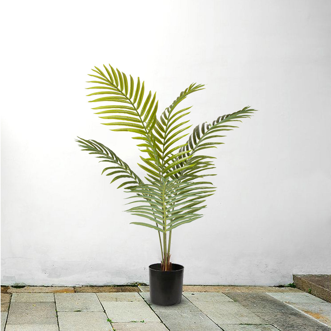SOGA 2X 120cm Green Artificial Indoor Rogue Areca Palm Tree Fake Tropical Plant Home Office Decor