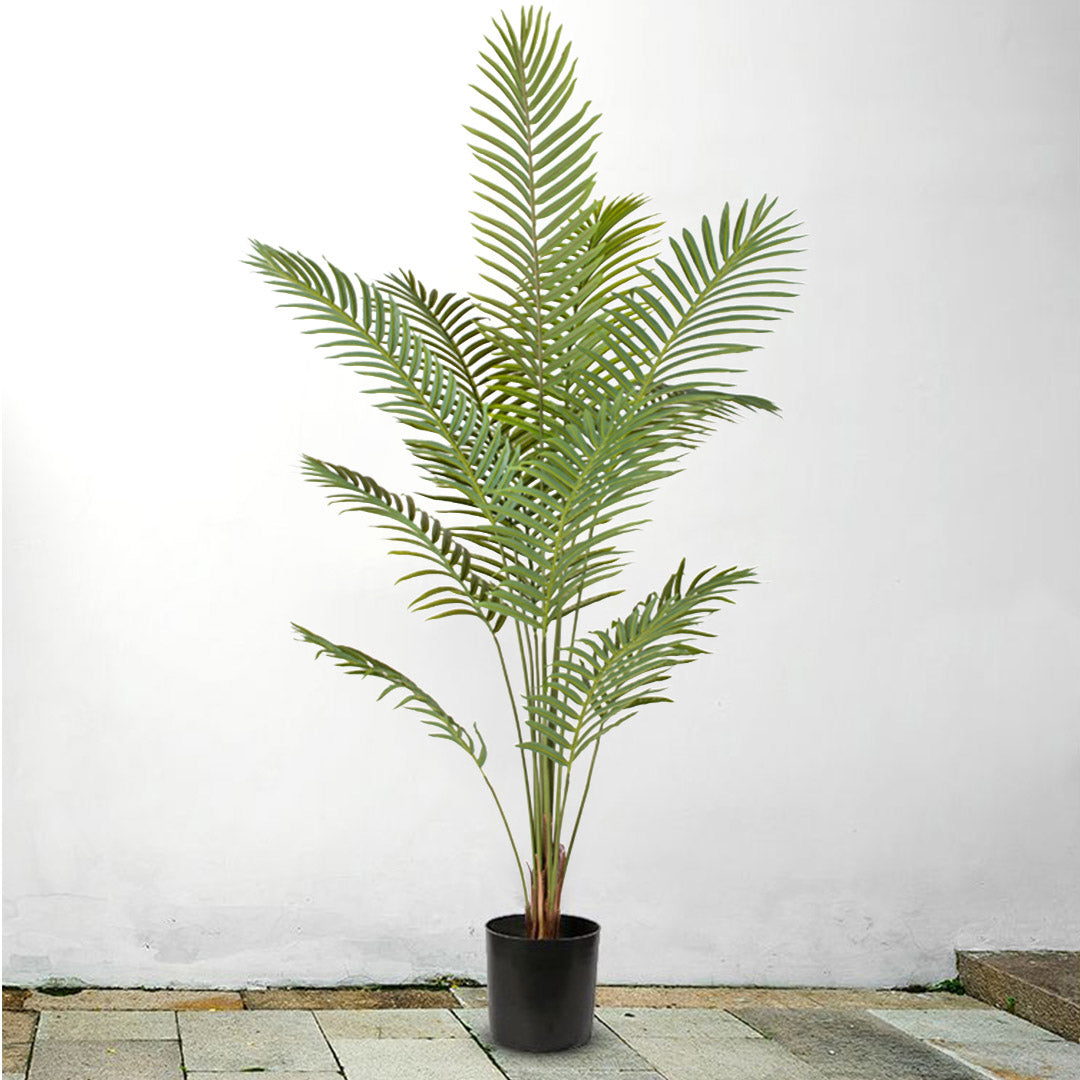 SOGA 2X 210cm Green Artificial Indoor Rogue Areca Palm Tree Fake Tropical Plant Home Office Decor