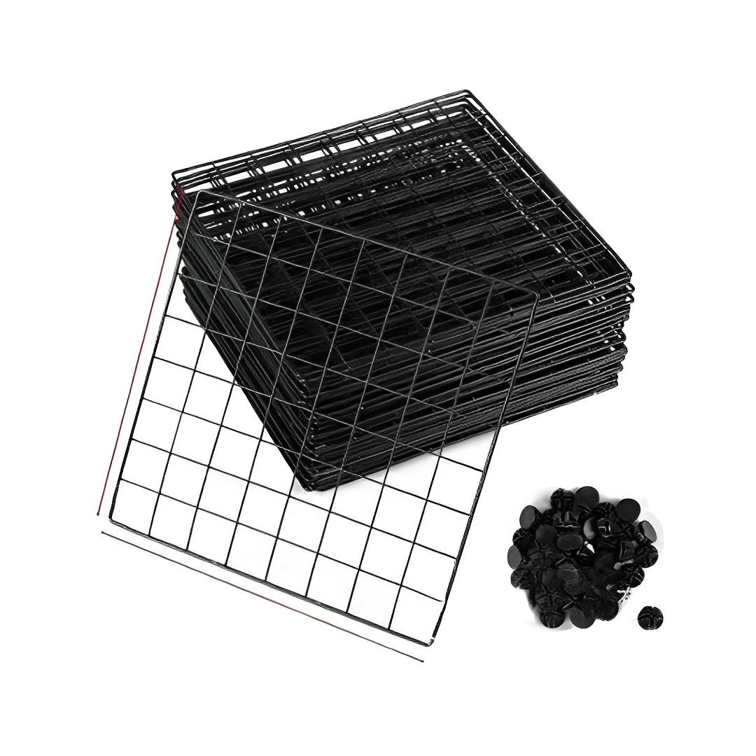 SOGA 2X Black Portable 4-Cube Storage Organiser Foldable DIY Modular Grid Space Saving Shelf
