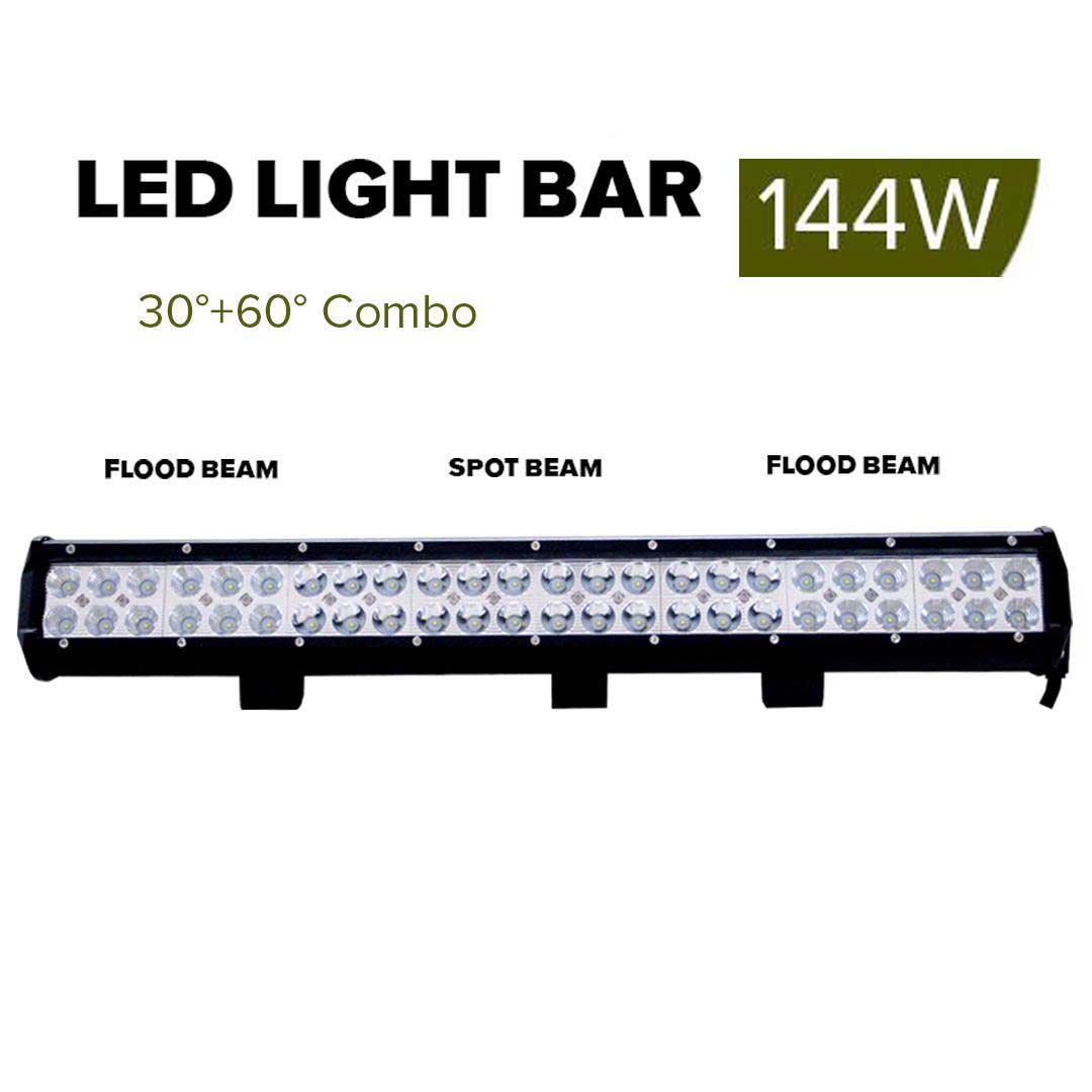 23inch 144W Cree Led Light Bar Spot Flood Light 4x4 Offroad Work Ute Atv 12v 24v