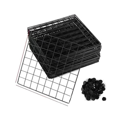 SOGA 2X Black Portable 6-Cube Storage Organiser Foldable DIY Modular Grid Space Saving Shelf