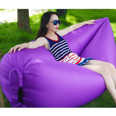 Fast Inflatable Sleeping Bag Lazy Air Sofa Purple