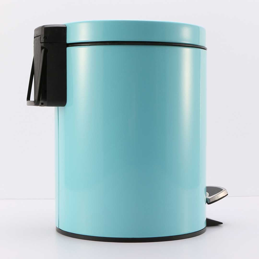 SOGA 2X 7L Foot Pedal Stainless Steel Rubbish Recycling Garbage Waste Trash Bin Round Blue