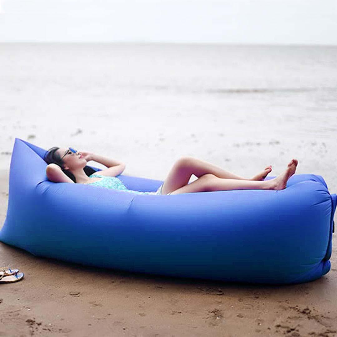 2X Fast Inflatable Sleeping Bag Lazy Air Sofa Blue/Green