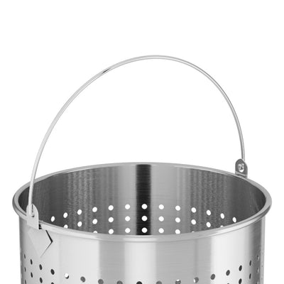 SOGA 71L 18/10 Stainless Steel Perforated Stockpot Basket Pasta Strainer with Handle