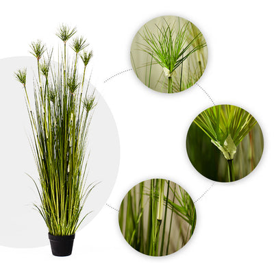 SOGA 2X 150cm Green Artificial Indoor Potted Papyrus Plant Tree Fake Simulation Decorative