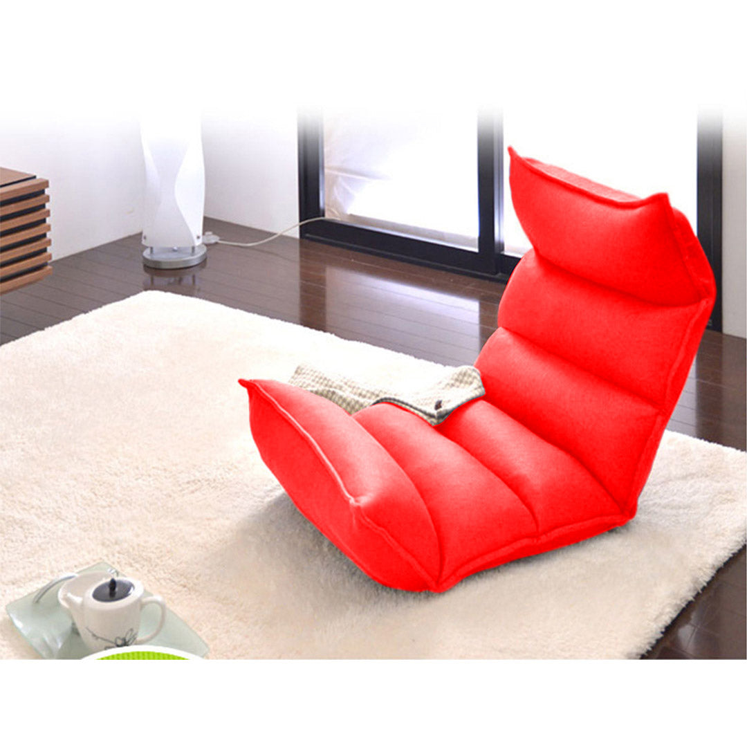 SOGA 2X Foldable Tatami Floor Sofa Bed Meditation Lounge Chair Recliner Lazy Couch Red