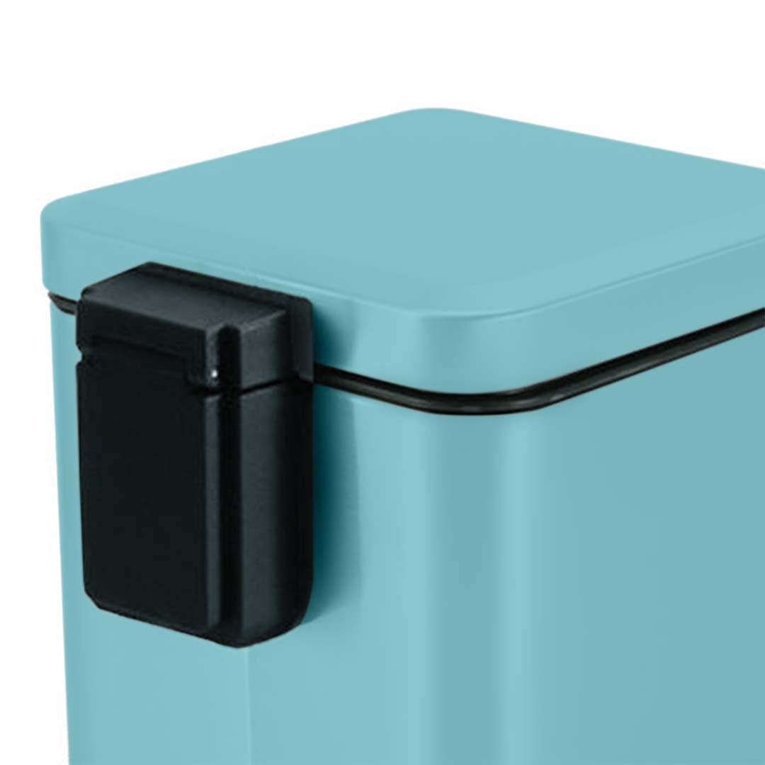 SOGA 4X 12L Foot Pedal Stainless Steel Rubbish Recycling Garbage Waste Trash Bin Square Blue