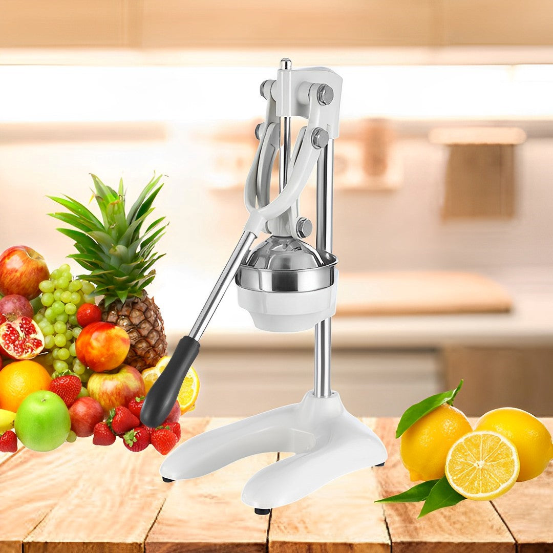 SOGA Stainless Steel Manual Juicer Hand Press Juice Extractor Squeezer Lemon Orange Citrus White
