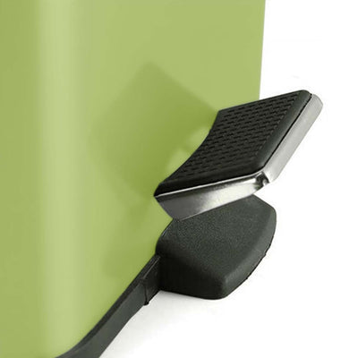 SOGA 4X 6L Foot Pedal Stainless Steel Rubbish Recycling Garbage Waste Trash Bin Square Green