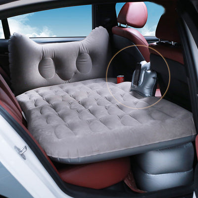 SOGA Grey Honeycomb Inflatable Car Mattress Portable Camping Air Bed Travel Sleeping Kit Essentials
