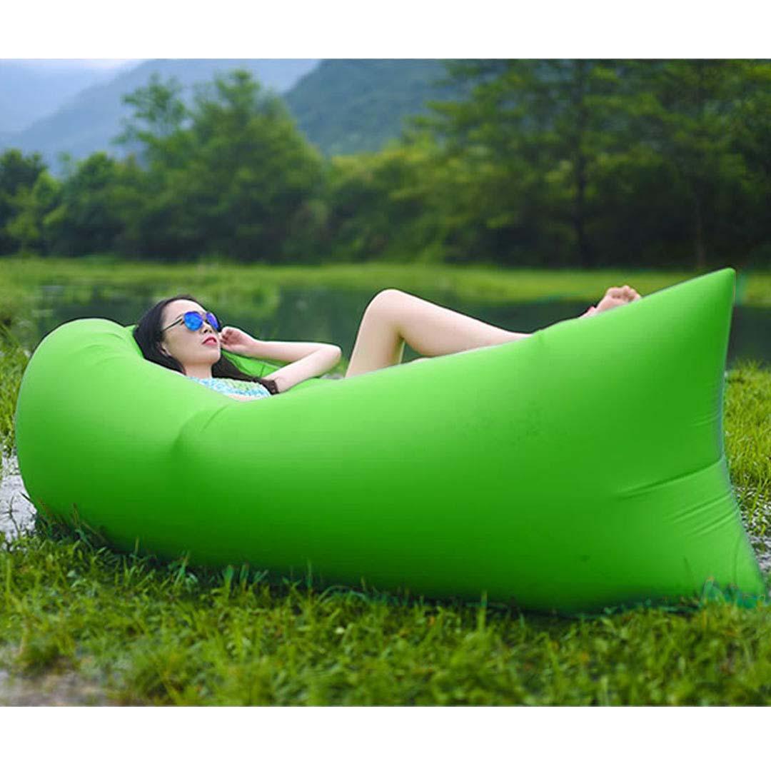 2X Fast Inflatable Sleeping Bag Lazy Air Sofa Green