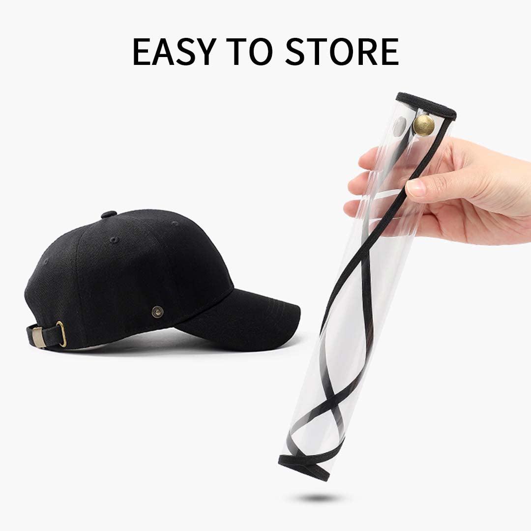 2X Outdoor Protection Hat Anti-Fog Pollution Dust Protective Cap Full Face HD Shield Cover Adult Black/White
