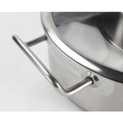 SOGA Dual Burners Cooktop Stove, 17L Stainless Steel Stockpot 28cm and 28cm Induction Casserole