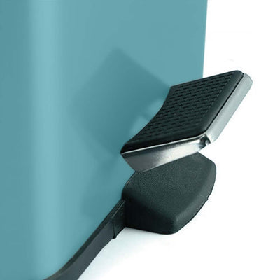 SOGA 4X 12L Foot Pedal Stainless Steel Rubbish Recycling Garbage Waste Trash Bin Square Blue