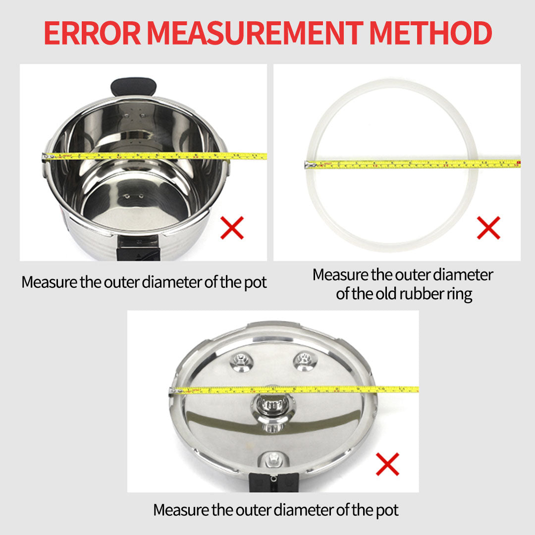 Silicone 2X 4L Pressure Cooker Rubber Seal Ring Replacement Spare Parts