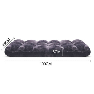 SOGA Floor Recliner Folding Lounge Sofa Futon Couch Folding Chair Cushion Grey