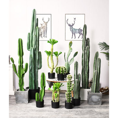 SOGA 2X 120cm Green Artificial Indoor Cactus Tree Fake Plant Simulation Decorative 6 Heads