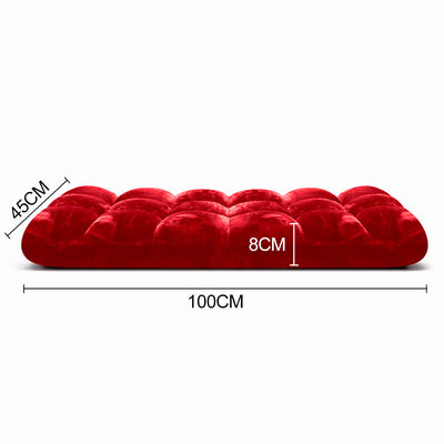 SOGA 2X Floor Recliner Folding Lounge Sofa Futon Couch Folding Chair Cushion Red
