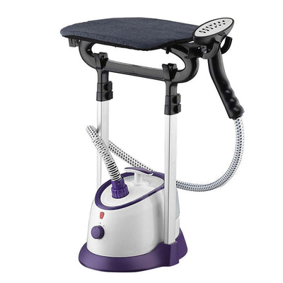 SOGA 2X Garment Steamer Vertical Twin Pole Clothes 1700ml 1800w Professional Steaming Kit Purple