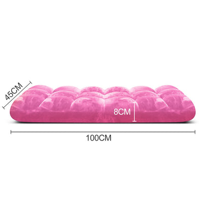 SOGA Floor Recliner Folding Lounge Sofa Futon Couch Folding Chair Cushion Light Pink