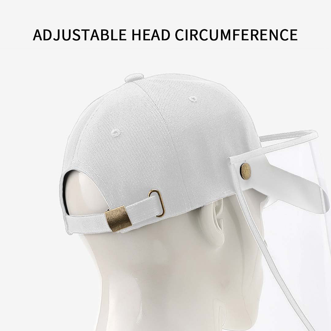 2X Outdoor Protection Hat Anti-Fog Pollution Dust Protective Cap Full Face HD Shield Cover Adult White