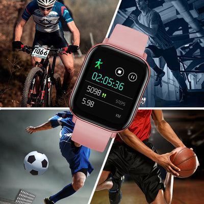 SOGA 2X Waterproof Fitness Smart Wrist Watch Heart Rate Monitor Tracker P8 Pink