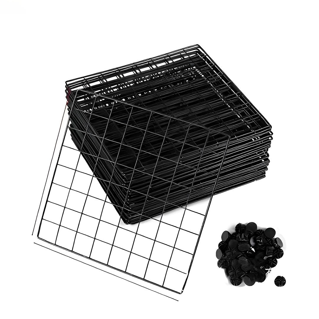 SOGA Black Portable 9-Cube 3 Column Storage Organiser Foldable DIY Modular Grid Space Saving Shelf