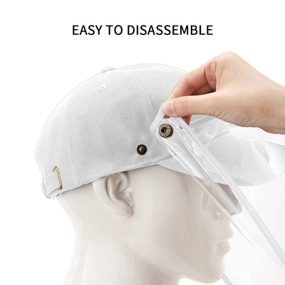 Outdoor Protection Hat Anti-Fog Pollution Dust Protective Cap Full Face HD Shield Cover Adult White