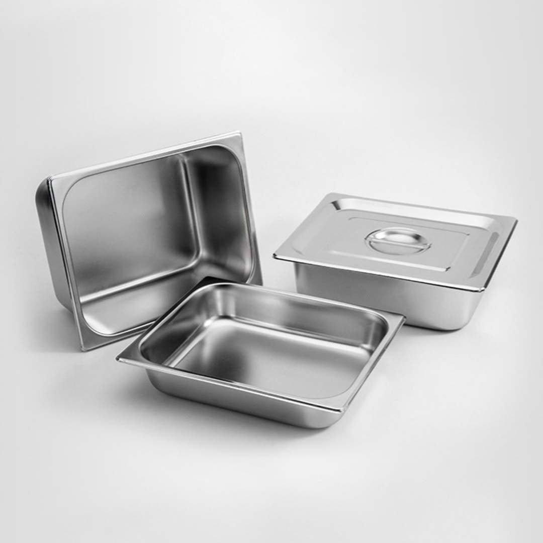 SOGA 4X Gastronorm GN Pan Full Size 1/2 GN Pan 20cm Deep Stainless Steel Tray With Lid