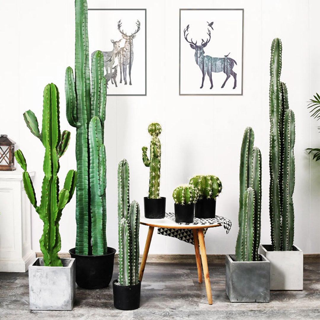 SOGA 105cm Green Artificial Indoor Cactus Tree Fake Plant Simulation Decorative 6 Heads