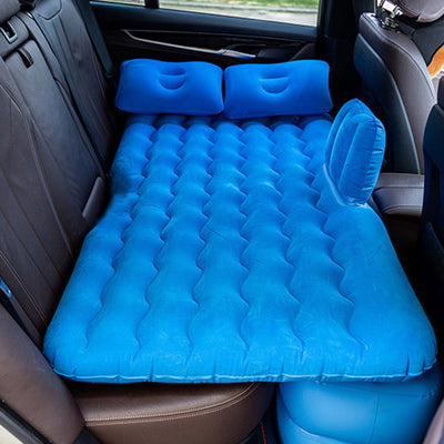 SOGA 2X Blue Ripple Inflatable Car Mattress Portable Camping Air Bed Travel Sleeping Kit Essentials
